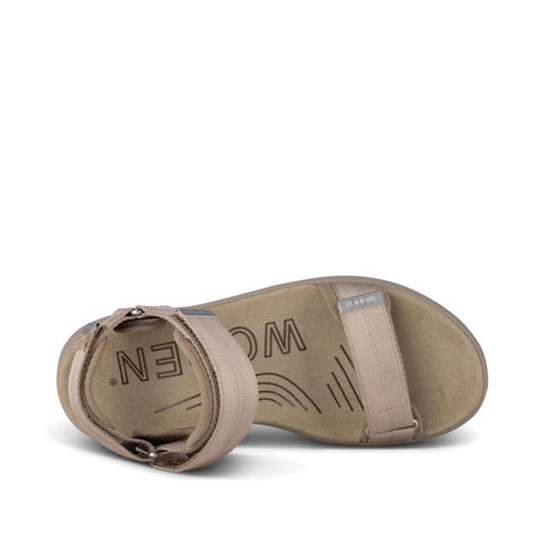 Woden Line Women's 3 Strap Sandal Silver Mink